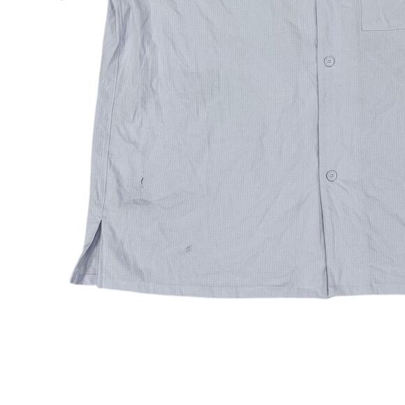 lululemon Camp Collar Ripstop Button Shirt Men’s XL Light Gray Short Sleeve - Picture 5 of 7